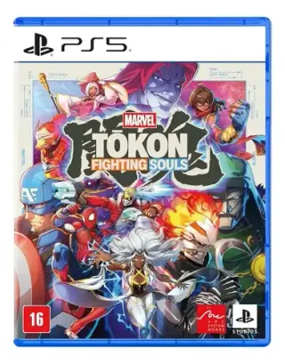 Capa de Marvel Tōkon Fighting Souls Jogo PlayStation 5 Edição Padrão Combate Online Arte Estilo Anime