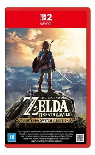 Capa de Jogo The Legend Of Zelda:breath Of The Wild Para Nintendo Switch 2